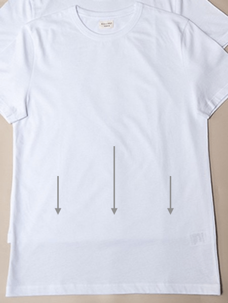 T-shirts blancs - Tissu de mauvaise qualité