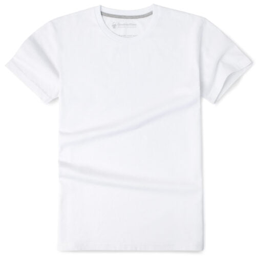 T-shirt col rond blanc - GoudronBlanc