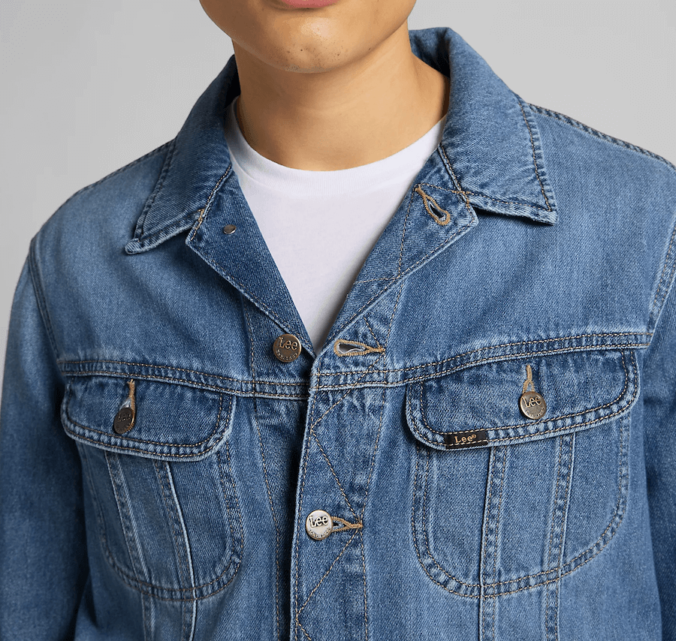 Veste Denim Caban ERNEST LE GAMIN - Taille 38, Bleu, Doublure Viscose, Occasion Très Bon état
