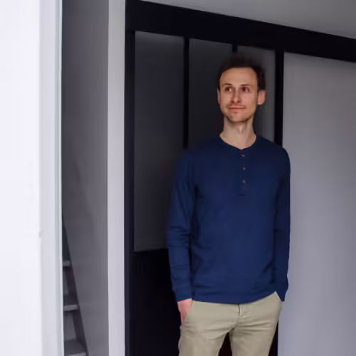 GoudronBlanc Henley vrai bleu marine homme - coton 100% bio