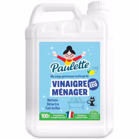 Meilleurs détachants naturels : vinaigre ménager Paulette