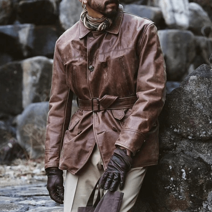 Gilet Et Veste En Cuir Charlie SOA Highway Club - Style Motard, Cuir Synthétique Et Véritable