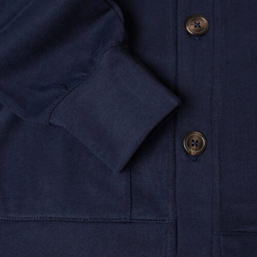 Tissu du Cardigan col châle en jersey de GoudronBlanc