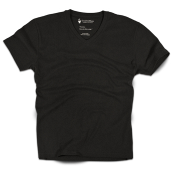 T-shirt col V noir carbone pour homme