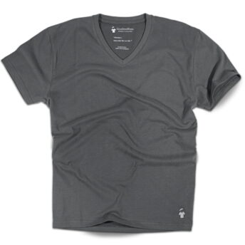 T-shirt col V gris anthracite pour homme