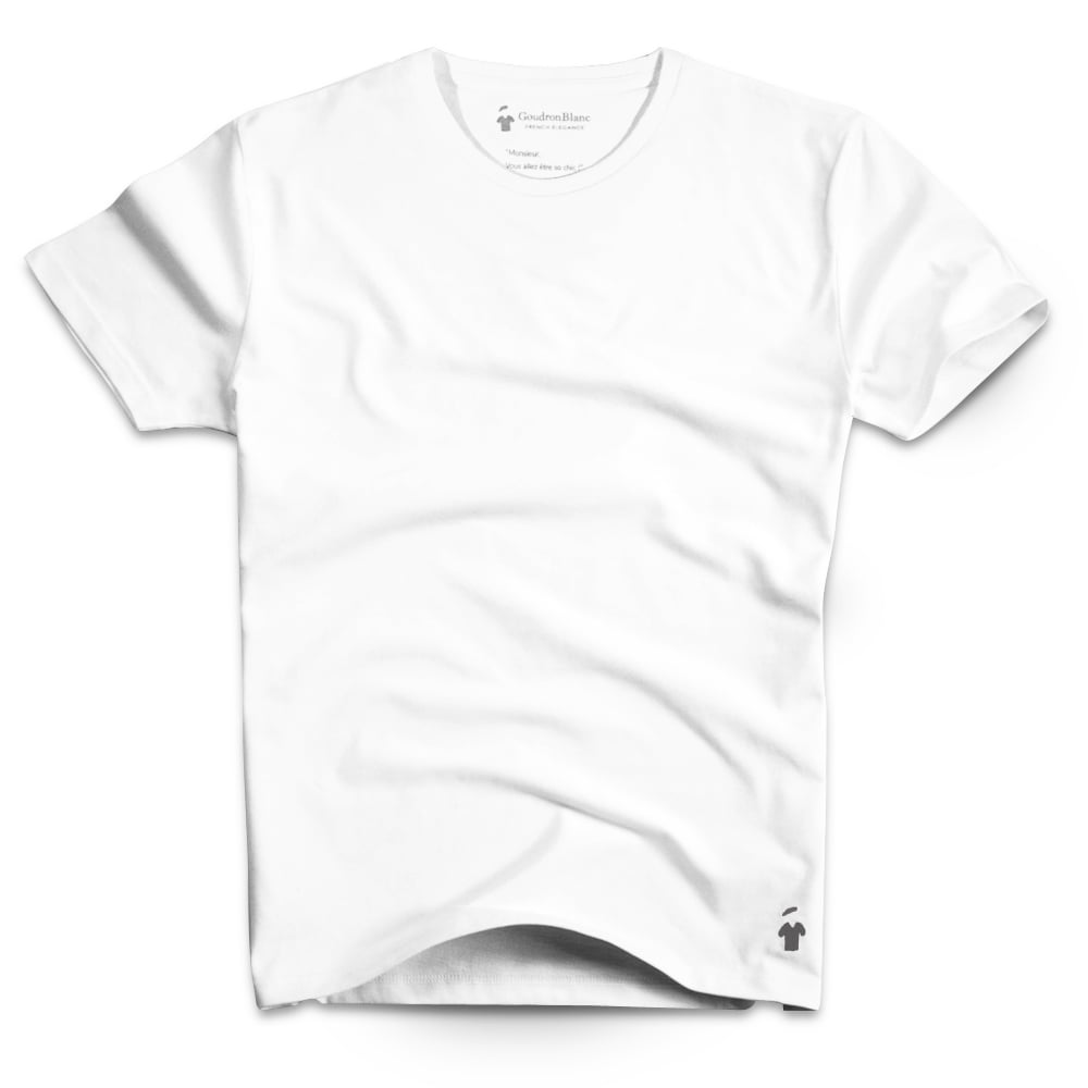 T-shirt blanc pour homme - GoudronBlanc