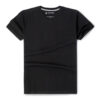 T-shirt noir carbone col rond - GoudronBlanc