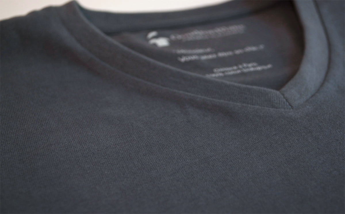 T-shirt en coton bio gris anthractice