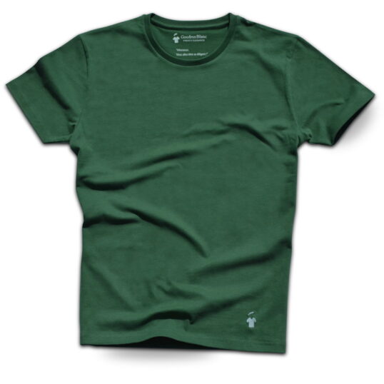 T-shirt vert arolle col rond pour homme