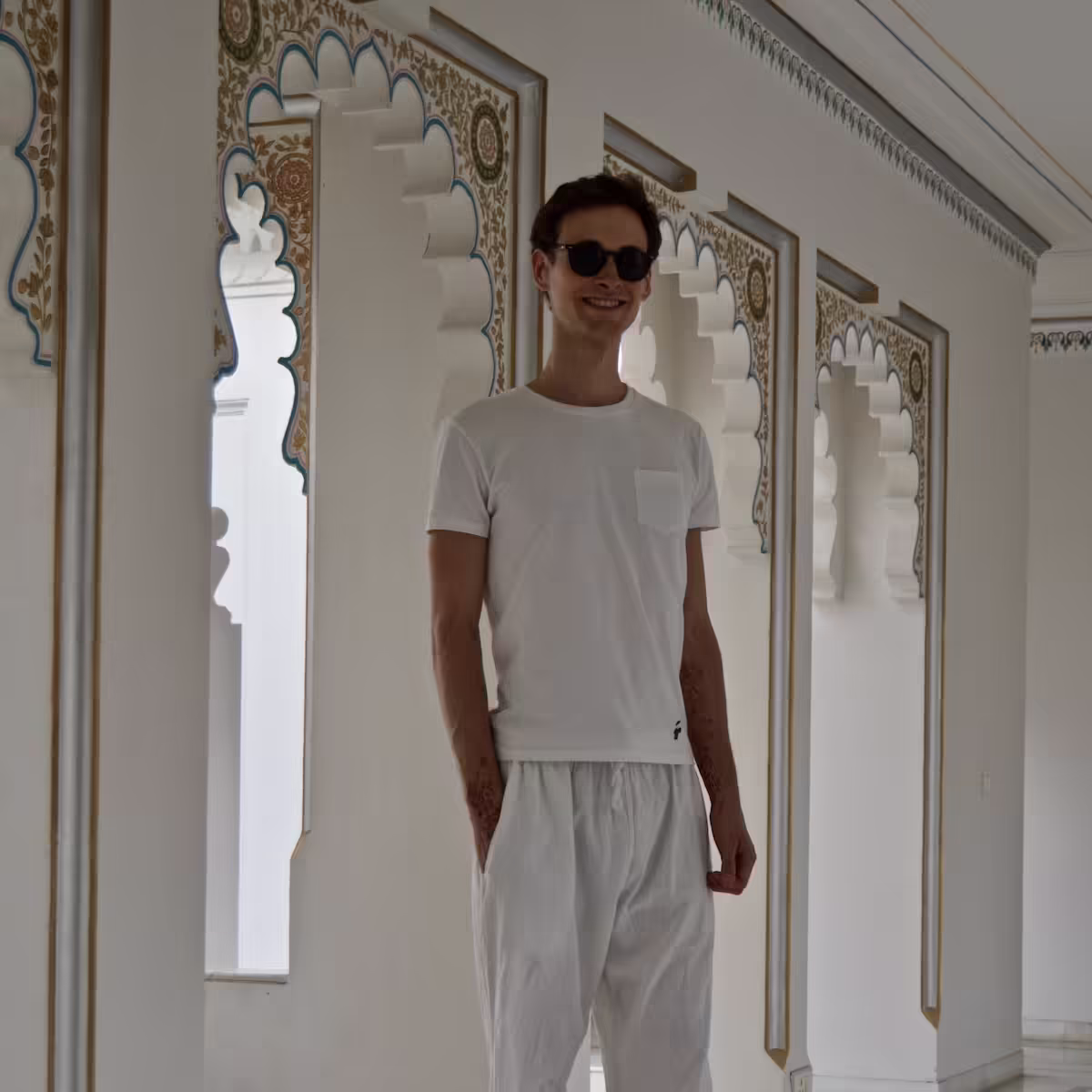 T-shirt à poche blanc pour homme (Inde)