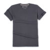 T-shirt gris ardoise col rond - GoudronBlanc
