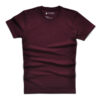 T-shirt col rond rouge bourgogne - GoudronBlanc