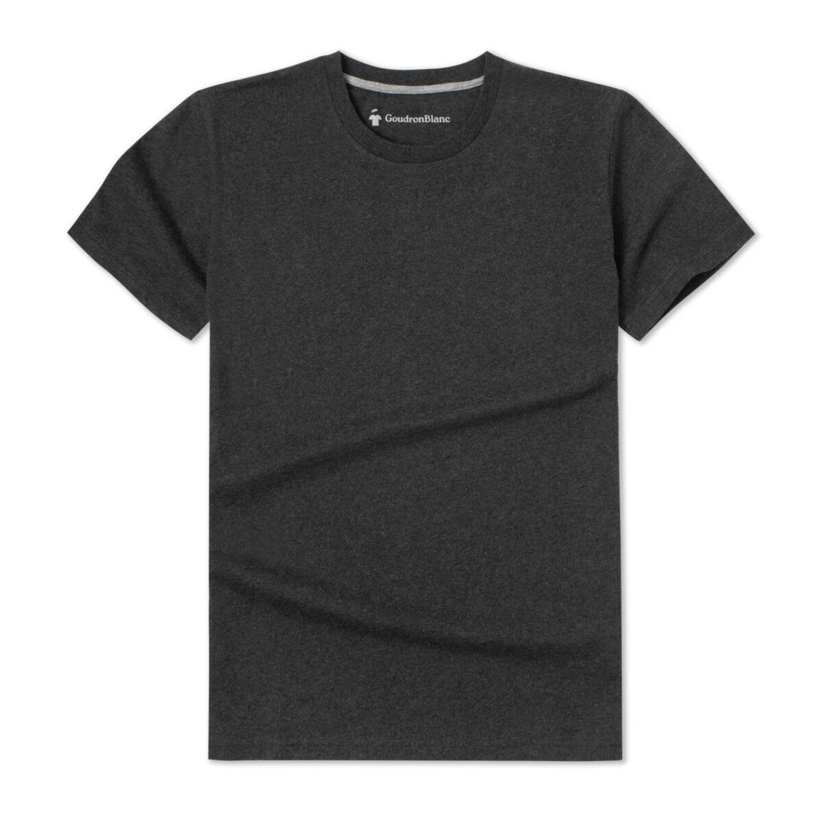 T-shirt gris goudron col rond - GoudronBlanc