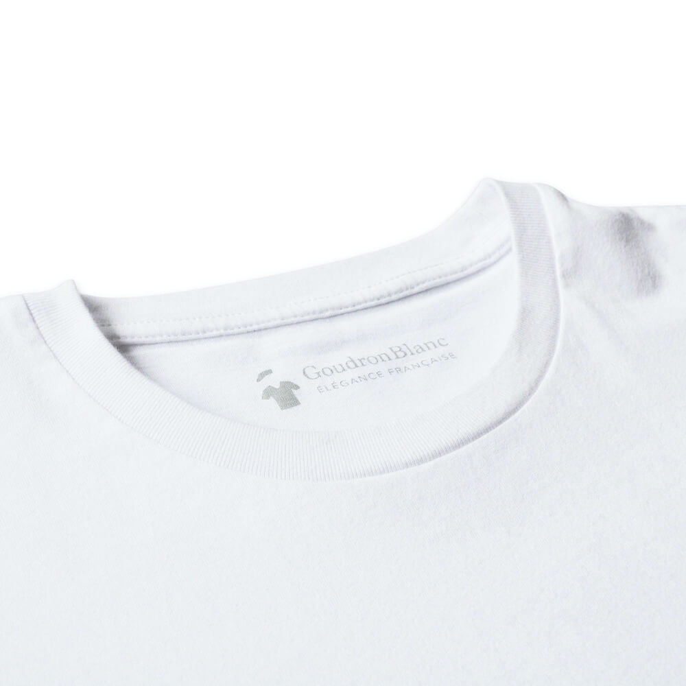 Col rond blanc - T-shirt blanc