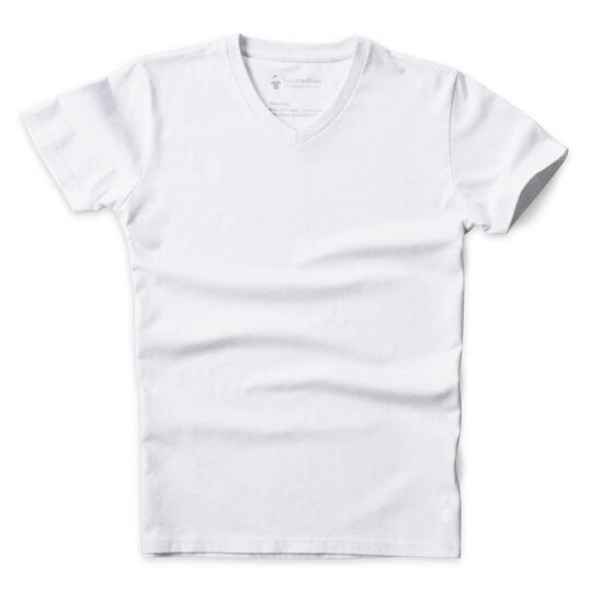 T-shirt col v blanc