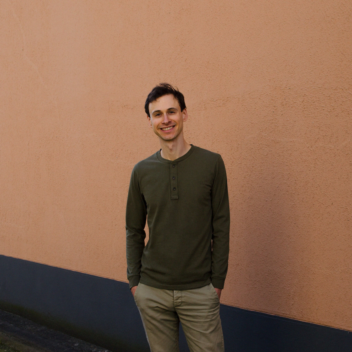 Henley kaki aviateur pour homme - GoudronBlanc