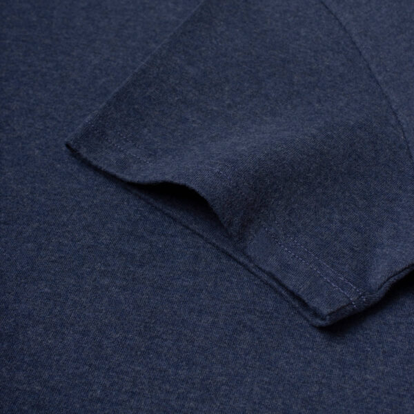 Manche du T-shirt col V bleu pétrole - GoudronBlanc