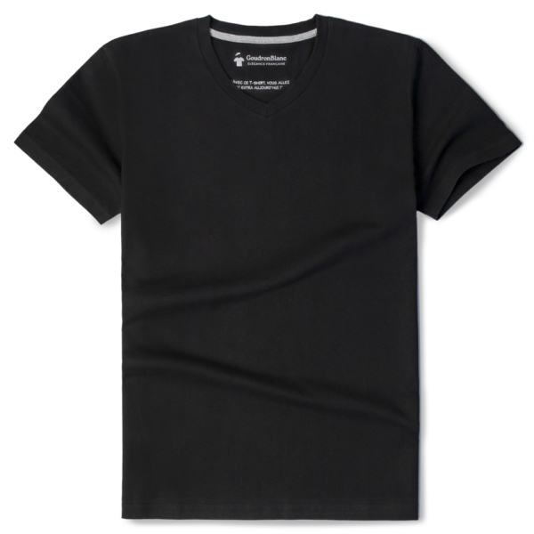 Meilleur T-shirt noir carbone GoudronBlanc