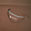 Encolure col rond du T-shirt marron choco - GoudronBlanc