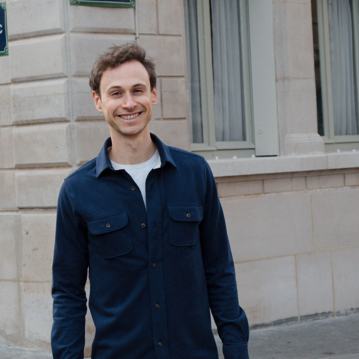 Surchemise pour homme bleu abysse - GoudronBlanc