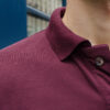 Col du polo rouge bourgogne pour homme - GoudronBlanc