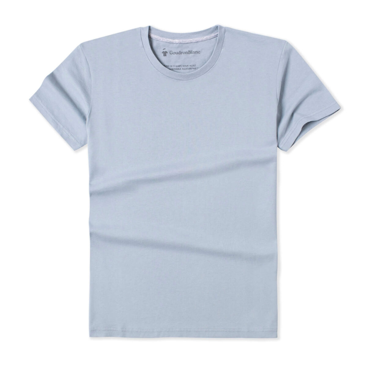 T-shirt col rond bleu silex - GoudronBlanc