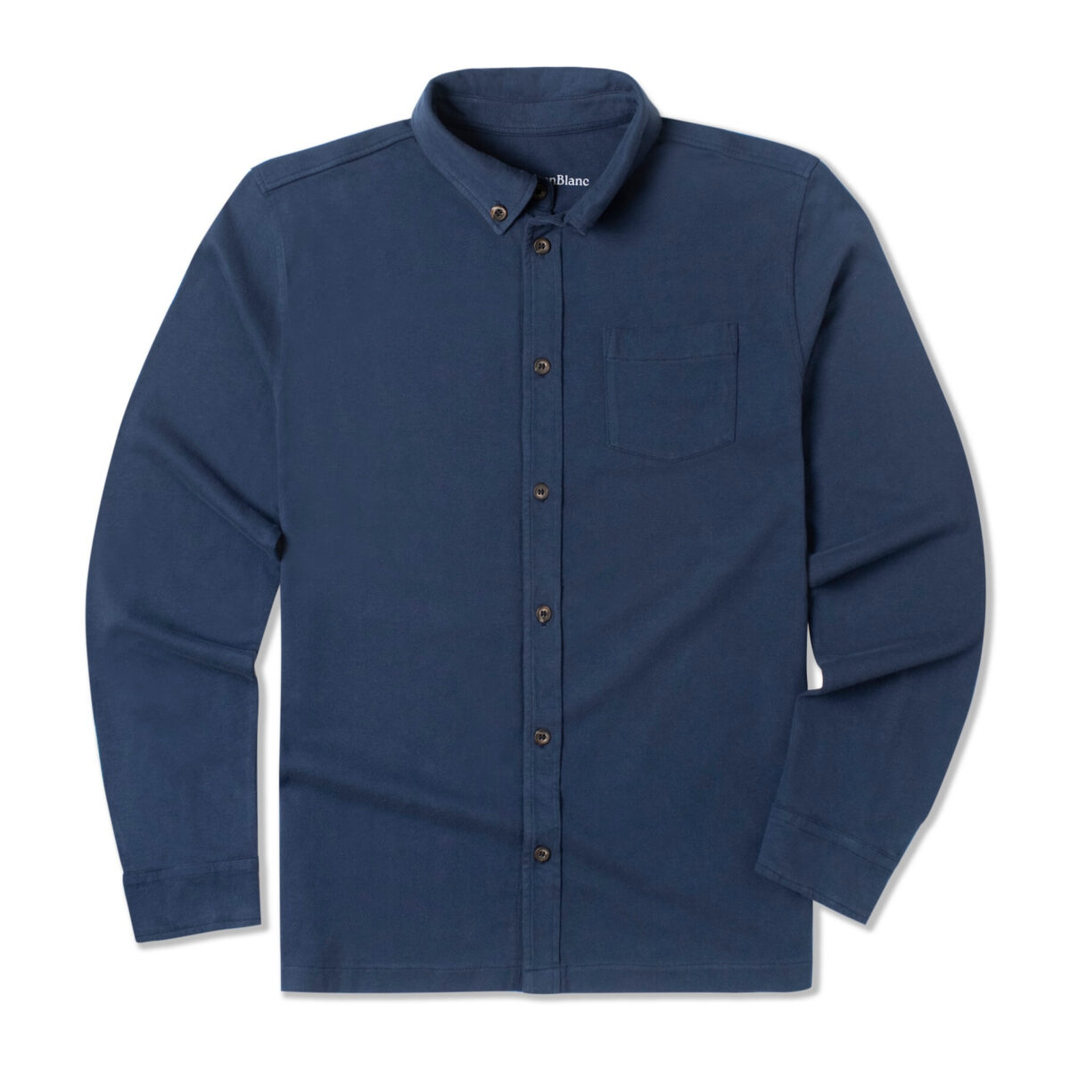 Chemise en jersey vrai bleu marine - GoudronBlanc