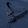 Col de la Chemise en jersey bleu silex - GoudronBlanc
