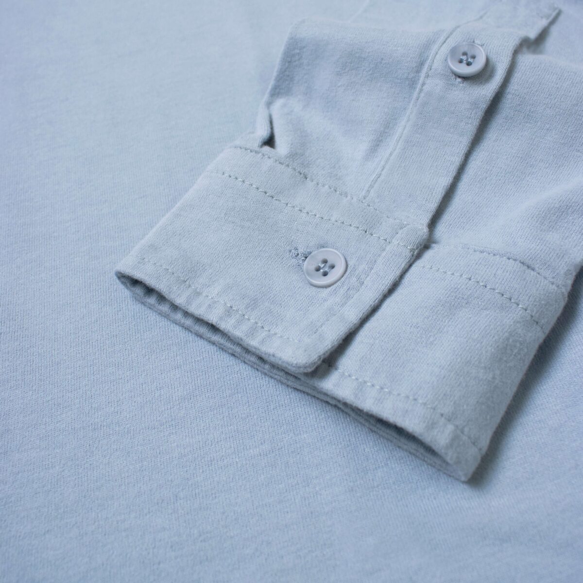 Manche de la Chemise en jersey - Bleu silex - GoudronBlanc